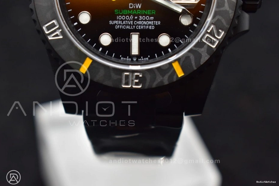 DLC VSF Popular Submariner VS Bracelet on Yellow DLC Best Black Edition DIW Dial 1:1 476 0416